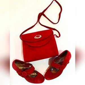 Gorgeous! Matching Rush Hour Express Purse and sz 6 1/2 Buckle Chunky Heels
